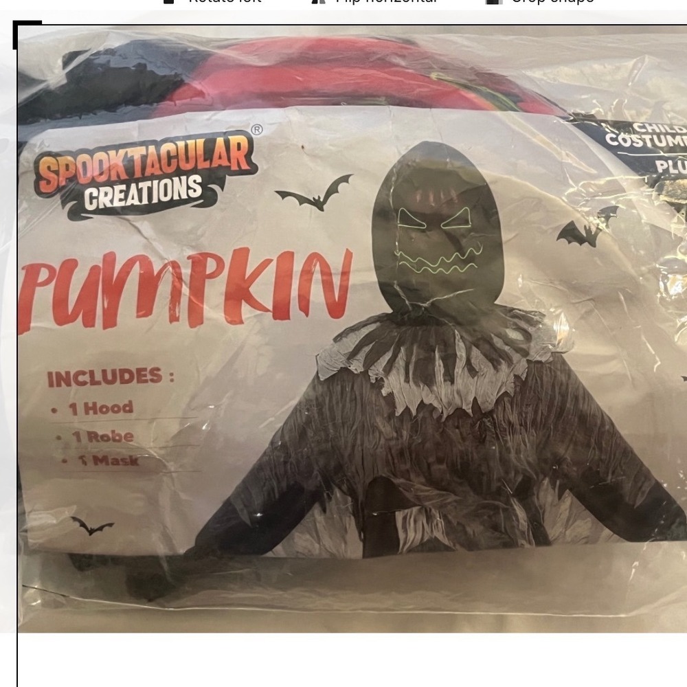 Spooktacular Creations Kids Light Up Pumpkin Reaper Costume Mask Robe Hood Set